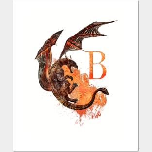 Drachen Buchstabe B Posters and Art